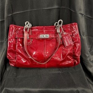 Coach Red Patent Leather Bag